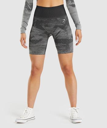 Dámské Šortky Gymshark Adapt Ombre Seamless Černé | CZ 3805VRW